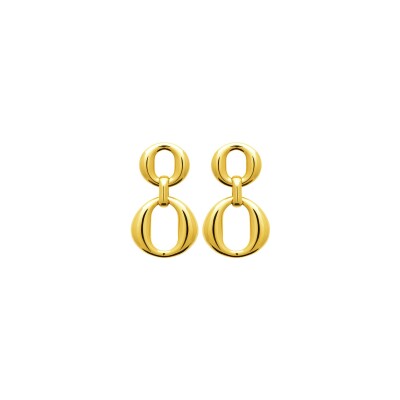 Boucles d'oreilles en acier pvd doré