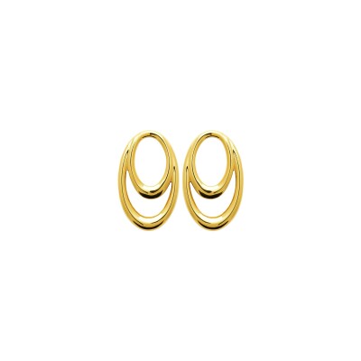 Boucles d'oreilles en acier pvd doré