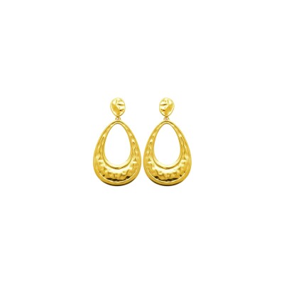 Boucles d'oreilles en acier pvd doré
