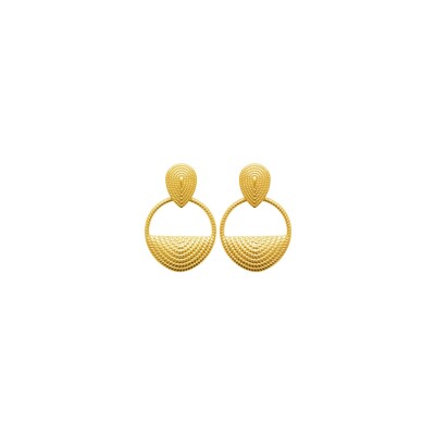 Boucles d'oreilles en acier pvd doré