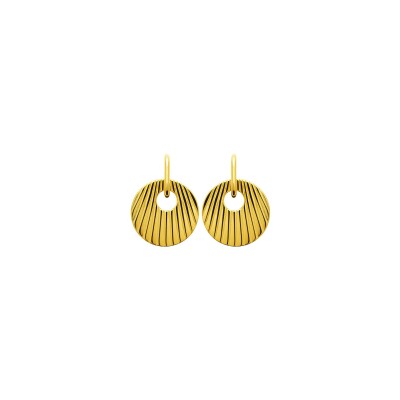 Boucles d'oreilles en acier pvd doré