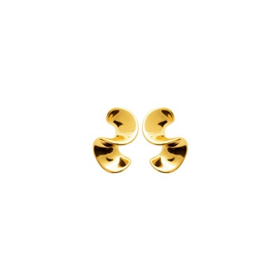 Boucles d'oreilles en acier pvd doré