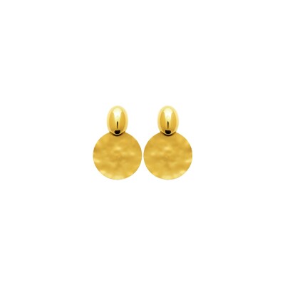 Boucles d'oreilles en acier pvd doré