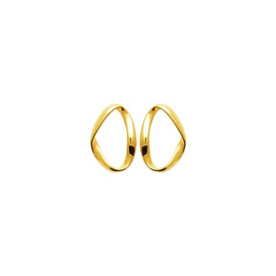 Boucles d'oreilles en acier pvd doré