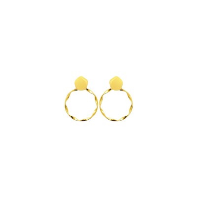 Boucles d'oreilles en acier pvd doré