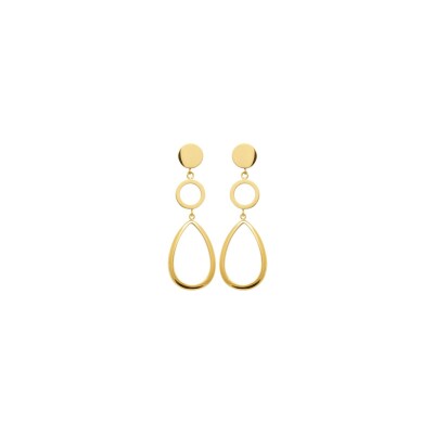 Boucles d'oreilles en acier pvd doré