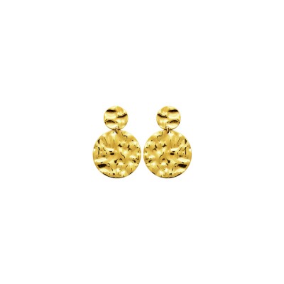 Boucles d'oreilles en acier pvd doré