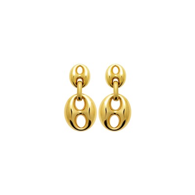 Boucles d'oreilles en acier pvd doré