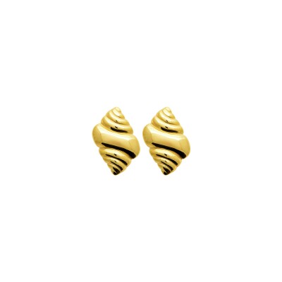 Boucles d'oreilles en acier pvd doré