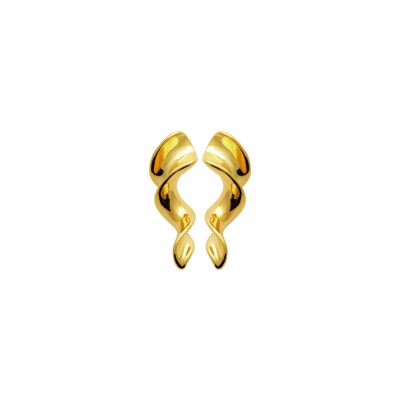 Boucles d'oreilles en acier pvd doré