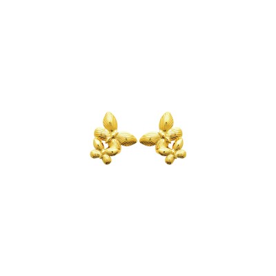 Boucles d'oreilles en acier pvd doré