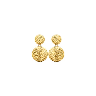 Boucles d'oreilles en acier pvd doré