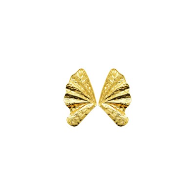 Boucles d'oreilles en acier pvd doré