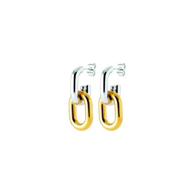 Boucles d'oreilles en acier pvd doré