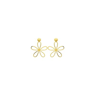 Boucles d'oreilles en acier pvd doré
