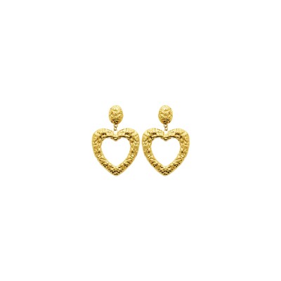 Boucles d'oreilles en acier pvd doré