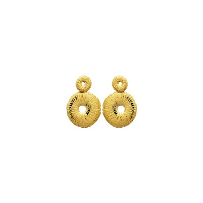 Boucles d'oreilles en acier pvd doré