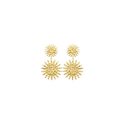 Boucles d'oreilles en acier pvd doré