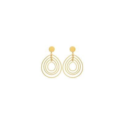 Boucles d'oreilles en acier pvd doré