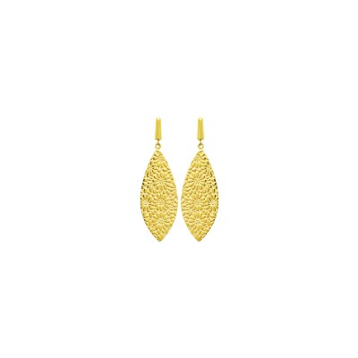 Boucles d'oreilles en acier pvd doré