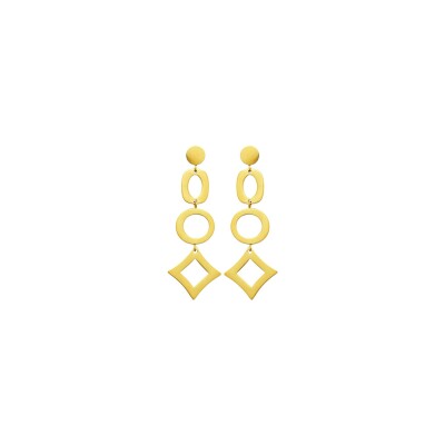 Boucles d'oreilles en acier pvd doré