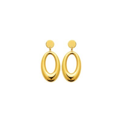 Boucles d'oreilles en acier pvd doré