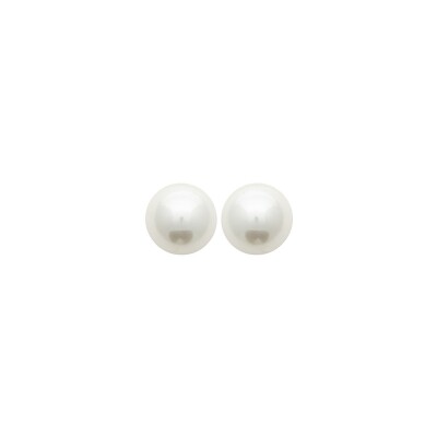 Boucles d'oreilles en acier pvd doré et perle d'imitation