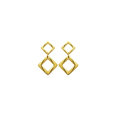 Boucles d'oreilles en acier pvd doré