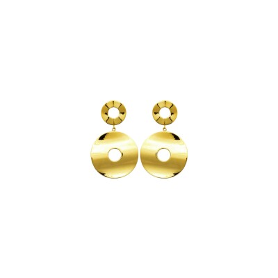 Boucles d'oreilles en acier pvd doré