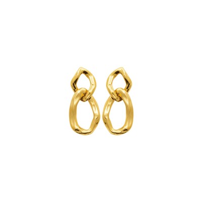 Boucles d'oreilles en acier pvd doré