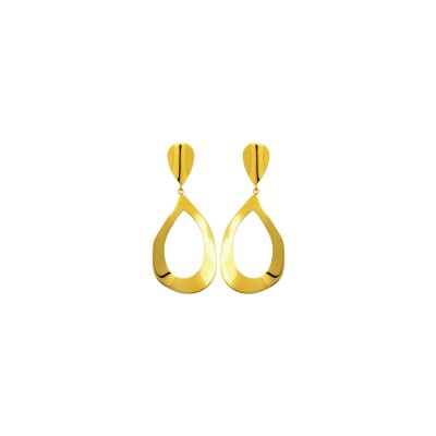 Boucles d'oreilles en acier pvd doré