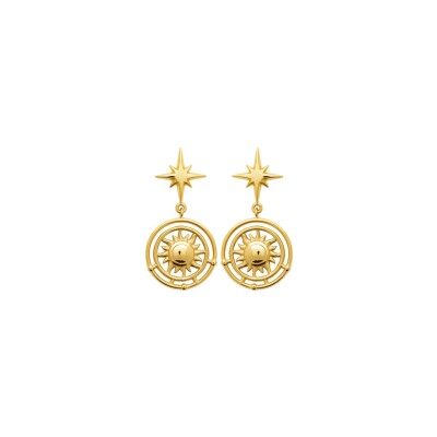 Boucles d'oreilles en acier pvd doré