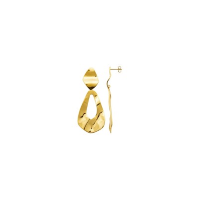 Boucles d'oreilles en acier pvd doré
