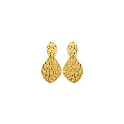 Boucles d'oreilles en acier pvd doré