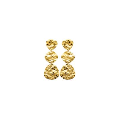 Boucles d'oreilles en acier pvd doré