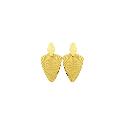 Boucles d'oreilles en acier pvd doré