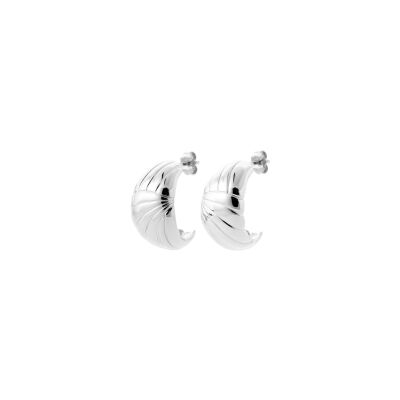 Boucles d'oreilles en argent rhodié