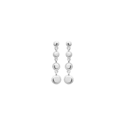 Boucles d'oreilles en argent rhodié