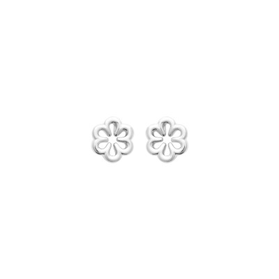Boucles d'oreilles en argent rhodié