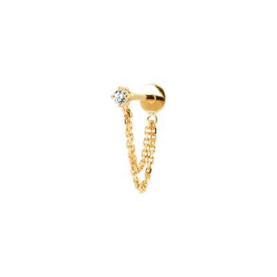 Boucles d'oreilles en plaqué or et oxyde de zirconium