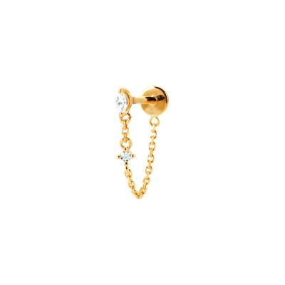 Boucles d'oreilles en plaqué or et oxyde de zirconium