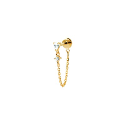 Boucles d'oreilles en plaqué or et oxyde de zirconium
