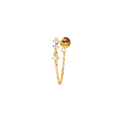 Boucles d'oreilles en plaqué or et oxyde de zirconium