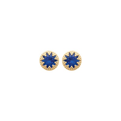 Boucles d'oreilles en plaqué or et pierre naturelle