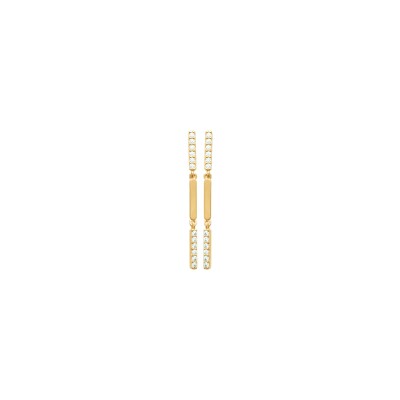 Boucles d'oreilles en plaqué or et oxyde de zirconium