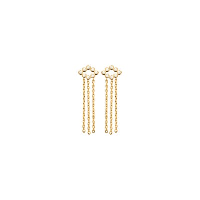Boucles d'oreilles en plaqué or et oxyde de zirconium