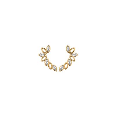 Boucles d'oreilles en plaqué or et oxyde de zirconium