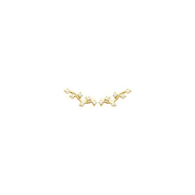 Boucles d'oreilles en plaqué or et oxyde de zirconium