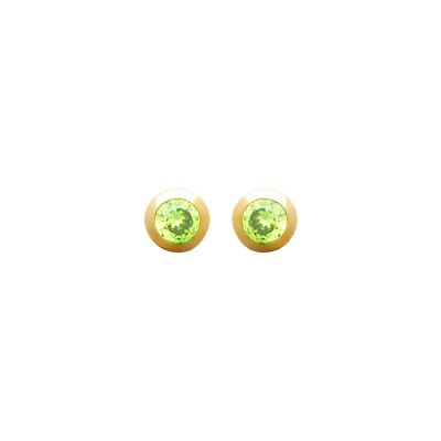 Boucles d'oreilles en plaqué or et pierre naturelle