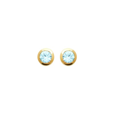 Boucles d'oreilles en plaqué or et pierre naturelle